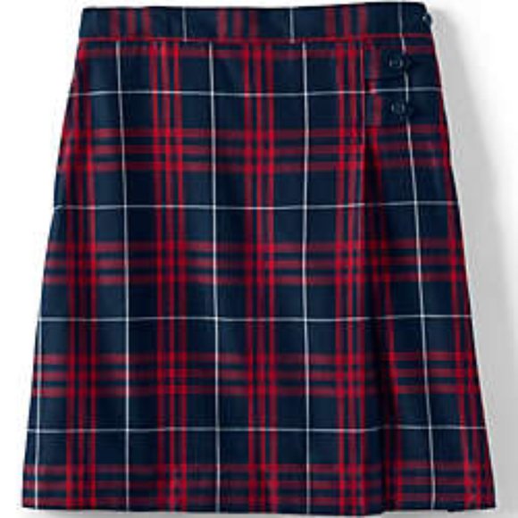 Lands End School Uniform Girls Plaid A-line Skirt Below the Knee, NWT - Picture 1 of 2